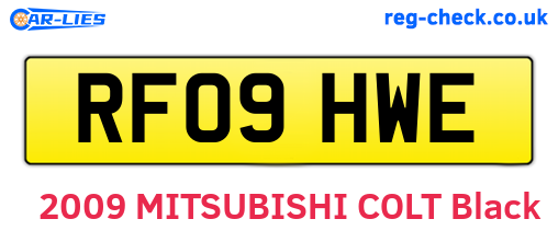 RF09HWE are the vehicle registration plates.