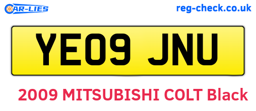 YE09JNU are the vehicle registration plates.
