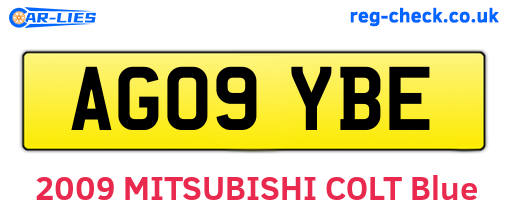 AG09YBE are the vehicle registration plates.