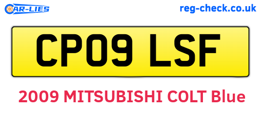 CP09LSF are the vehicle registration plates.