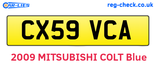 CX59VCA are the vehicle registration plates.