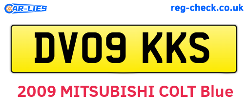 DV09KKS are the vehicle registration plates.