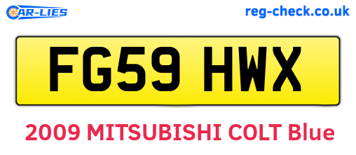 FG59HWX are the vehicle registration plates.