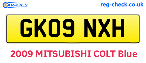 GK09NXH are the vehicle registration plates.