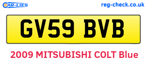GV59BVB are the vehicle registration plates.
