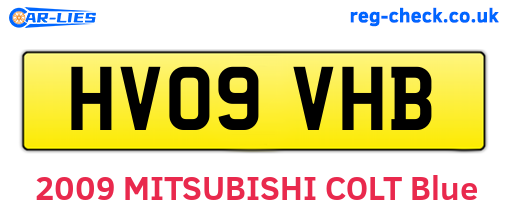 HV09VHB are the vehicle registration plates.
