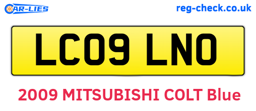 LC09LNO are the vehicle registration plates.