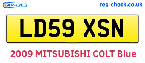 LD59XSN are the vehicle registration plates.