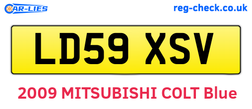 LD59XSV are the vehicle registration plates.