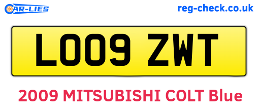 LO09ZWT are the vehicle registration plates.