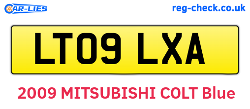 LT09LXA are the vehicle registration plates.