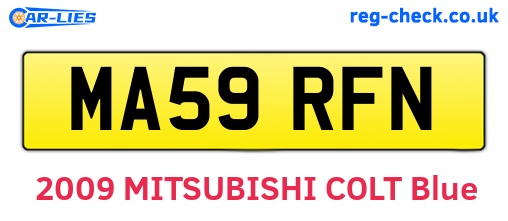 MA59RFN are the vehicle registration plates.