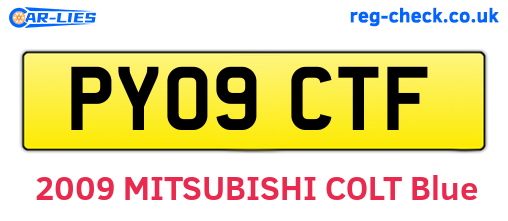 PY09CTF are the vehicle registration plates.