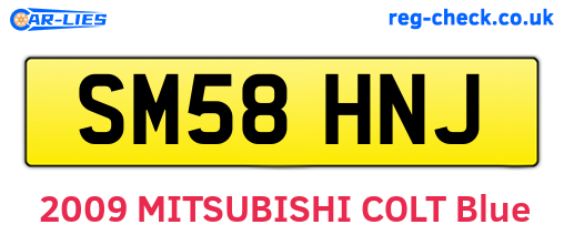 SM58HNJ are the vehicle registration plates.