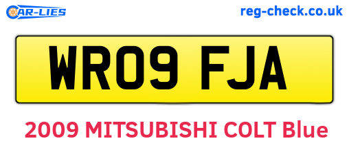 WR09FJA are the vehicle registration plates.