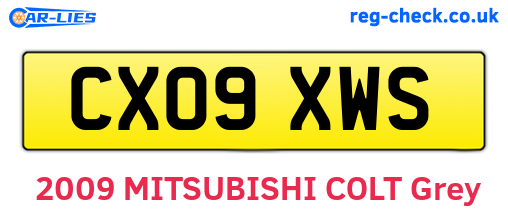 CX09XWS are the vehicle registration plates.