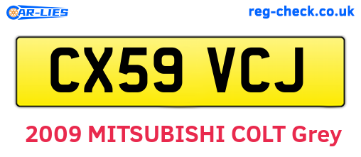 CX59VCJ are the vehicle registration plates.
