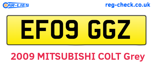 EF09GGZ are the vehicle registration plates.