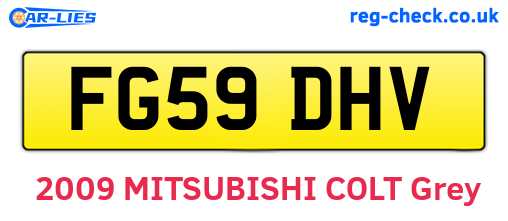 FG59DHV are the vehicle registration plates.