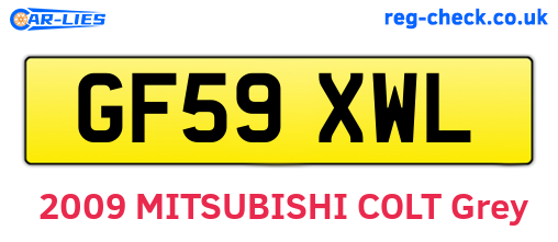 GF59XWL are the vehicle registration plates.