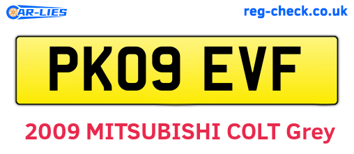 PK09EVF are the vehicle registration plates.