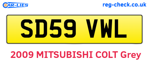 SD59VWL are the vehicle registration plates.