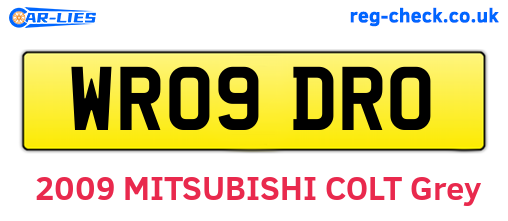 WR09DRO are the vehicle registration plates.