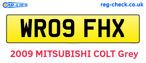 WR09FHX are the vehicle registration plates.