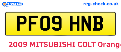 PF09HNB are the vehicle registration plates.