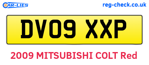 DV09XXP are the vehicle registration plates.