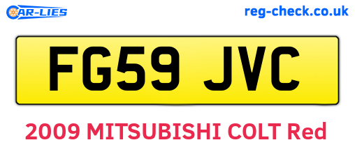 FG59JVC are the vehicle registration plates.