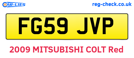 FG59JVP are the vehicle registration plates.