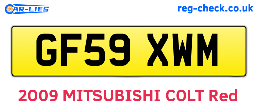 GF59XWM are the vehicle registration plates.