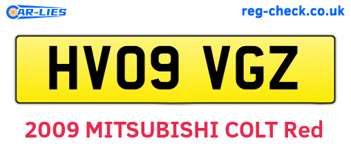 HV09VGZ are the vehicle registration plates.