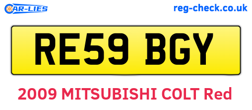RE59BGY are the vehicle registration plates.