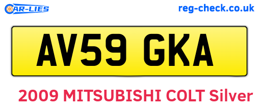 AV59GKA are the vehicle registration plates.