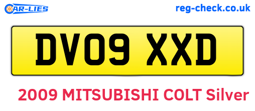 DV09XXD are the vehicle registration plates.