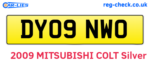 DY09NWO are the vehicle registration plates.