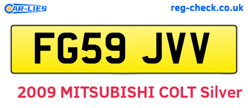 FG59JVV are the vehicle registration plates.