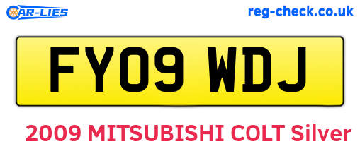 FY09WDJ are the vehicle registration plates.