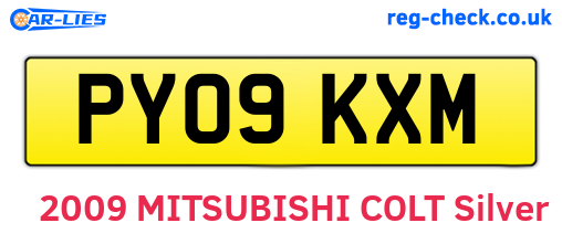 PY09KXM are the vehicle registration plates.