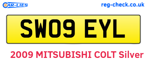 SW09EYL are the vehicle registration plates.