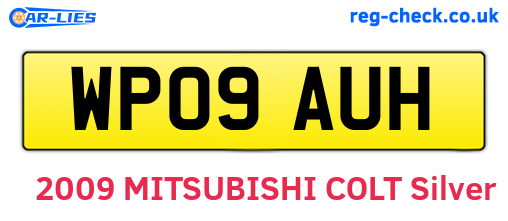 WP09AUH are the vehicle registration plates.