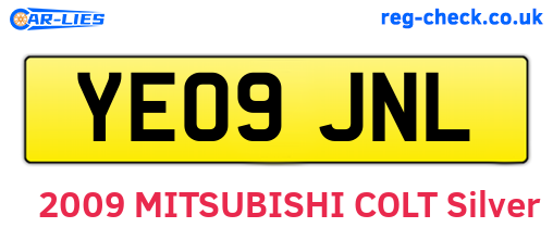 YE09JNL are the vehicle registration plates.