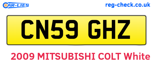 CN59GHZ are the vehicle registration plates.