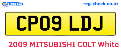 CP09LDJ are the vehicle registration plates.