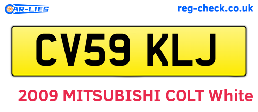 CV59KLJ are the vehicle registration plates.