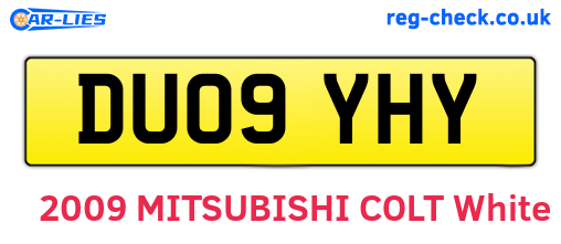 DU09YHY are the vehicle registration plates.