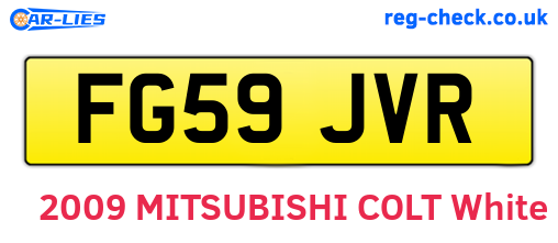 FG59JVR are the vehicle registration plates.