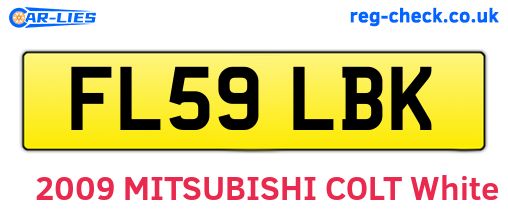 FL59LBK are the vehicle registration plates.